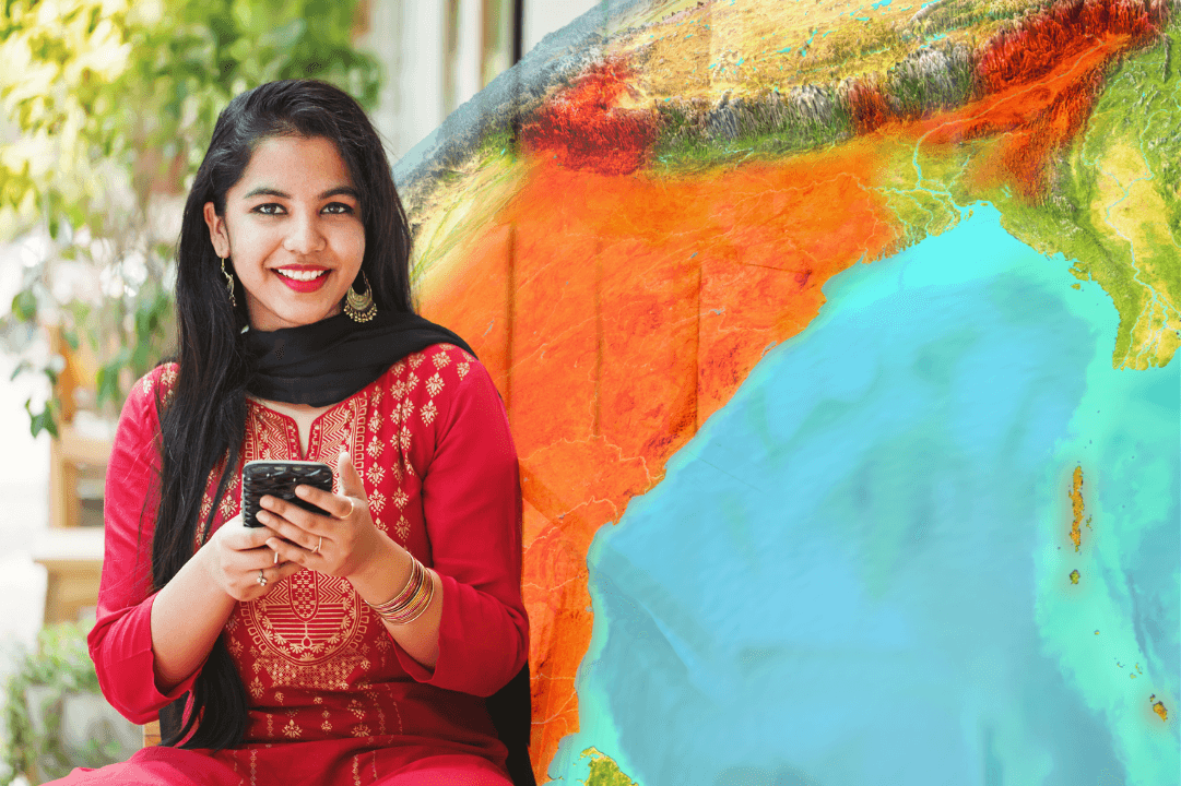 Regional Indian creator filming in a professional studio