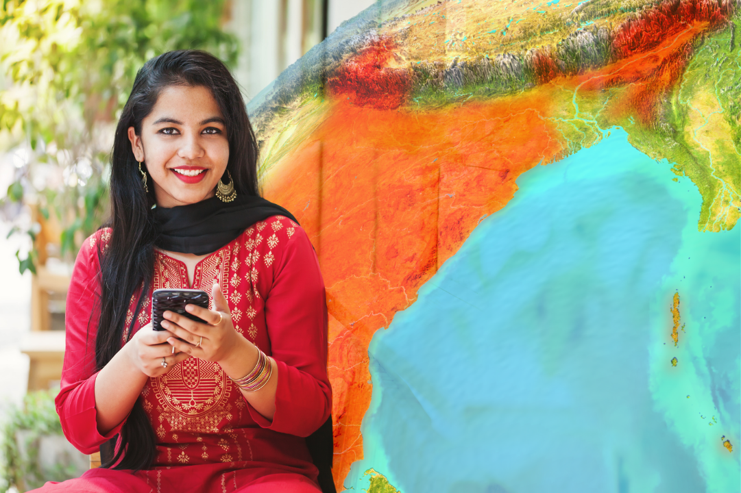 Regional Indian creator filming in a professional studio